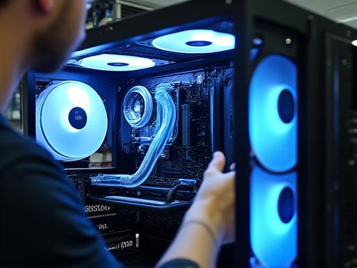 Tecnico Forum Byte che assembla un sistema di raffreddamento a liquido per un PC